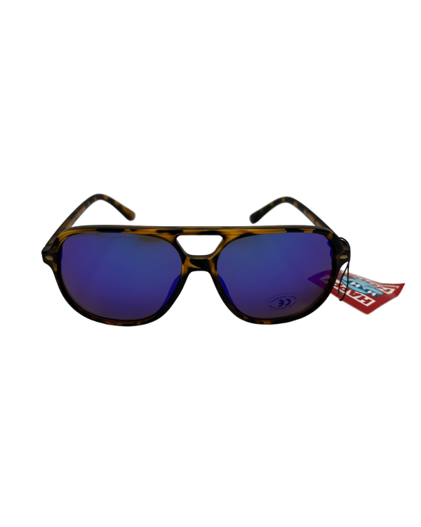 HAPPY HOUR | The Duke | Matte Tortoise | Blue Mirrored Lens Sunglasses